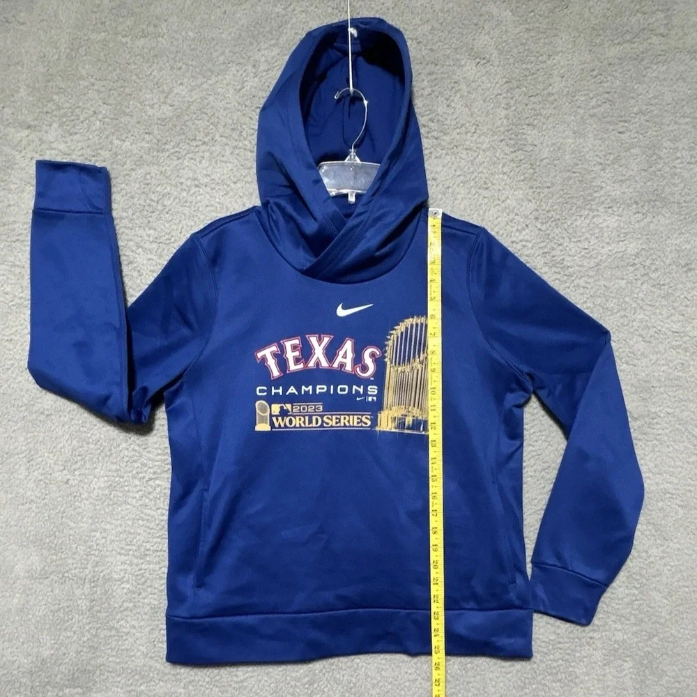 Nike Texas‎ Rangers Womens 2023 World Series Champions Lockup Hoodie Royal Large
